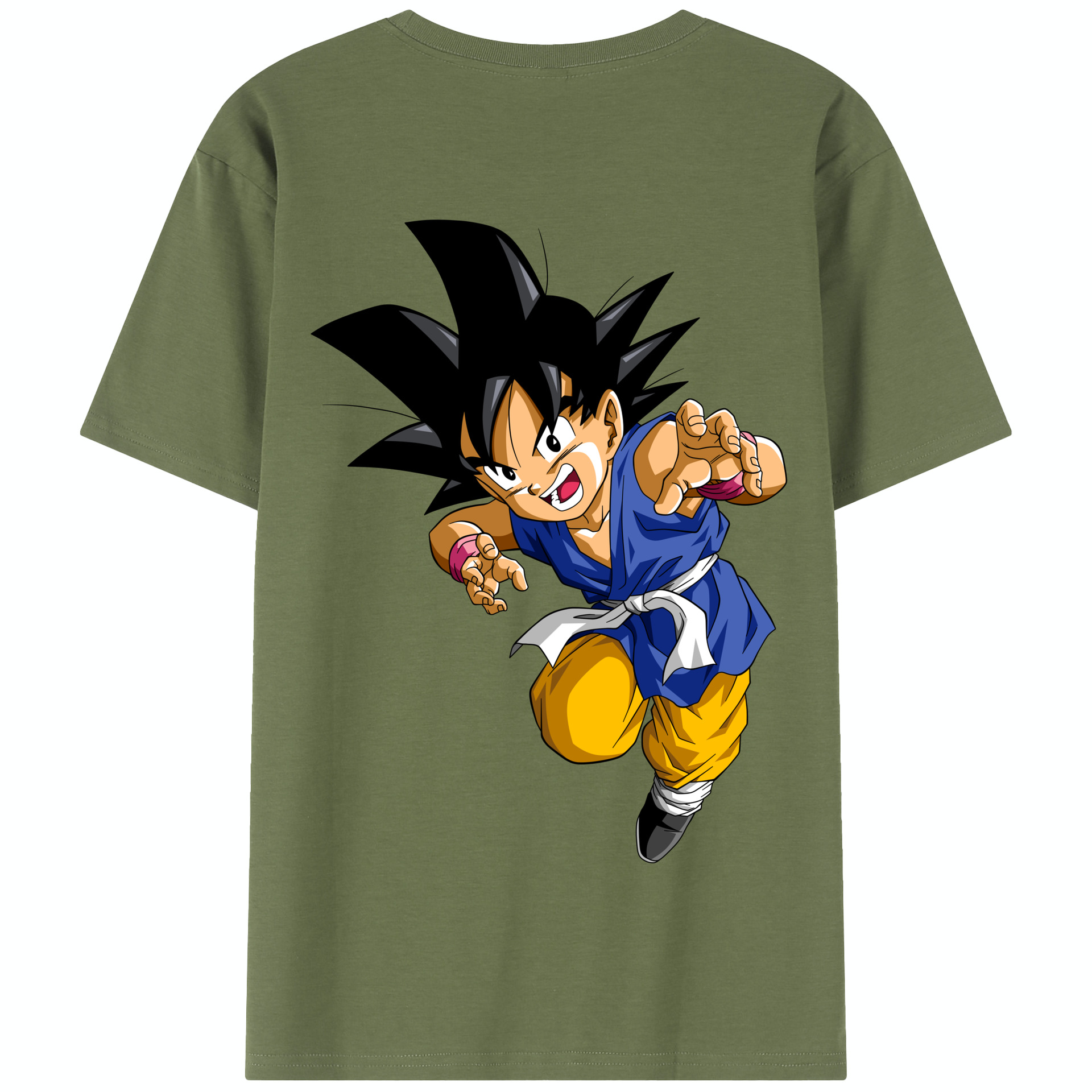 （画像用） ドラゴンボール 孫悟空（そん ごくう）Son Goku カカロット DRAGON BALL Kakarotto 綿100％半袖Tシャツ（背面プリント）